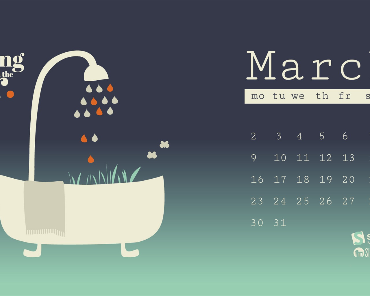 Март 2015 Календарь обои (2) #17 - 1280x1024