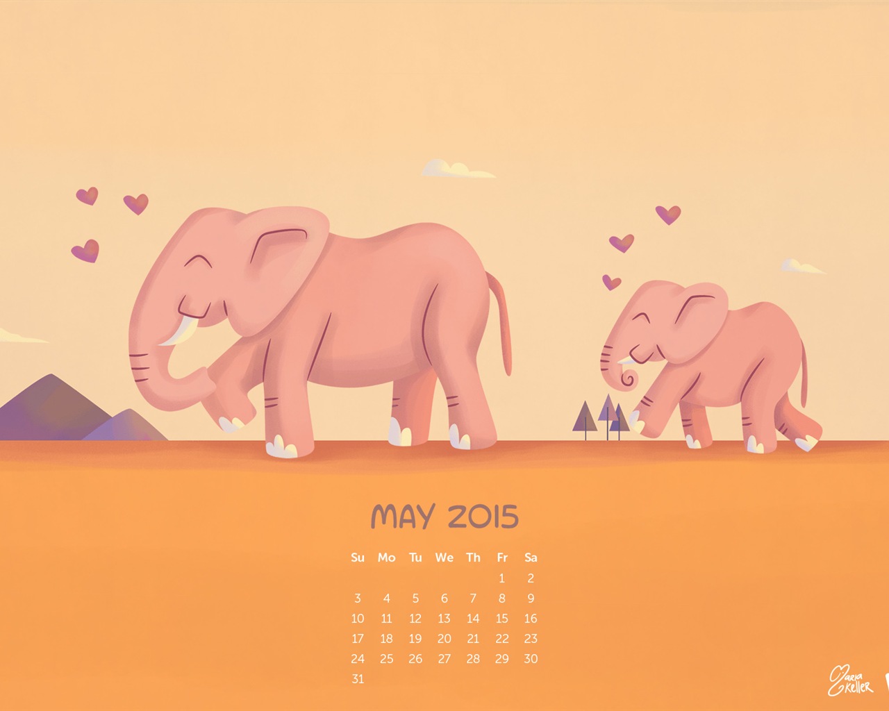 Mai 2015 Kalender Wallpaper (2) #20 - 1280x1024
