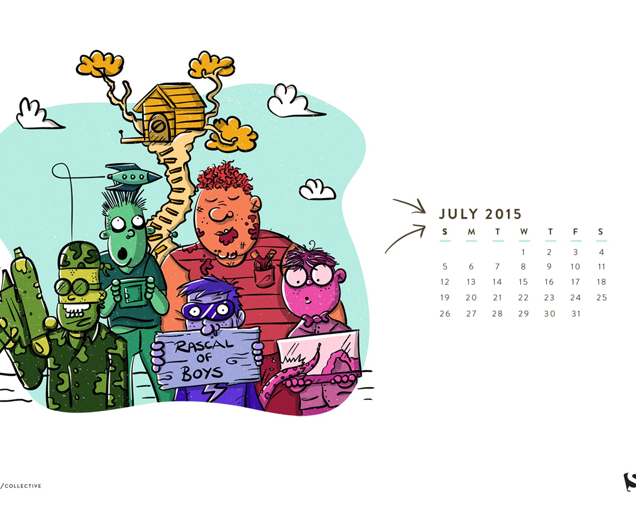 Juli 2015 Kalender Wallpaper (2) #9 - 1280x1024