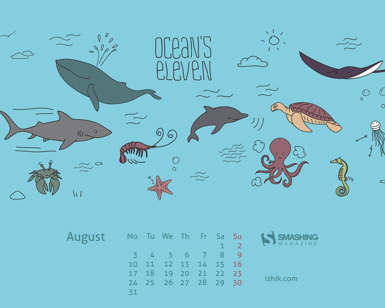 August 2015 Kalender Wallpaper (2) #20 - 1280x1024