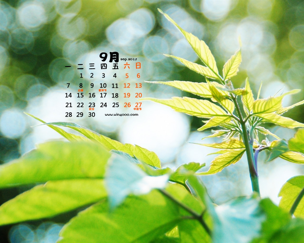 September 2015 calendar wallpaper (1) #17 - 1280x1024