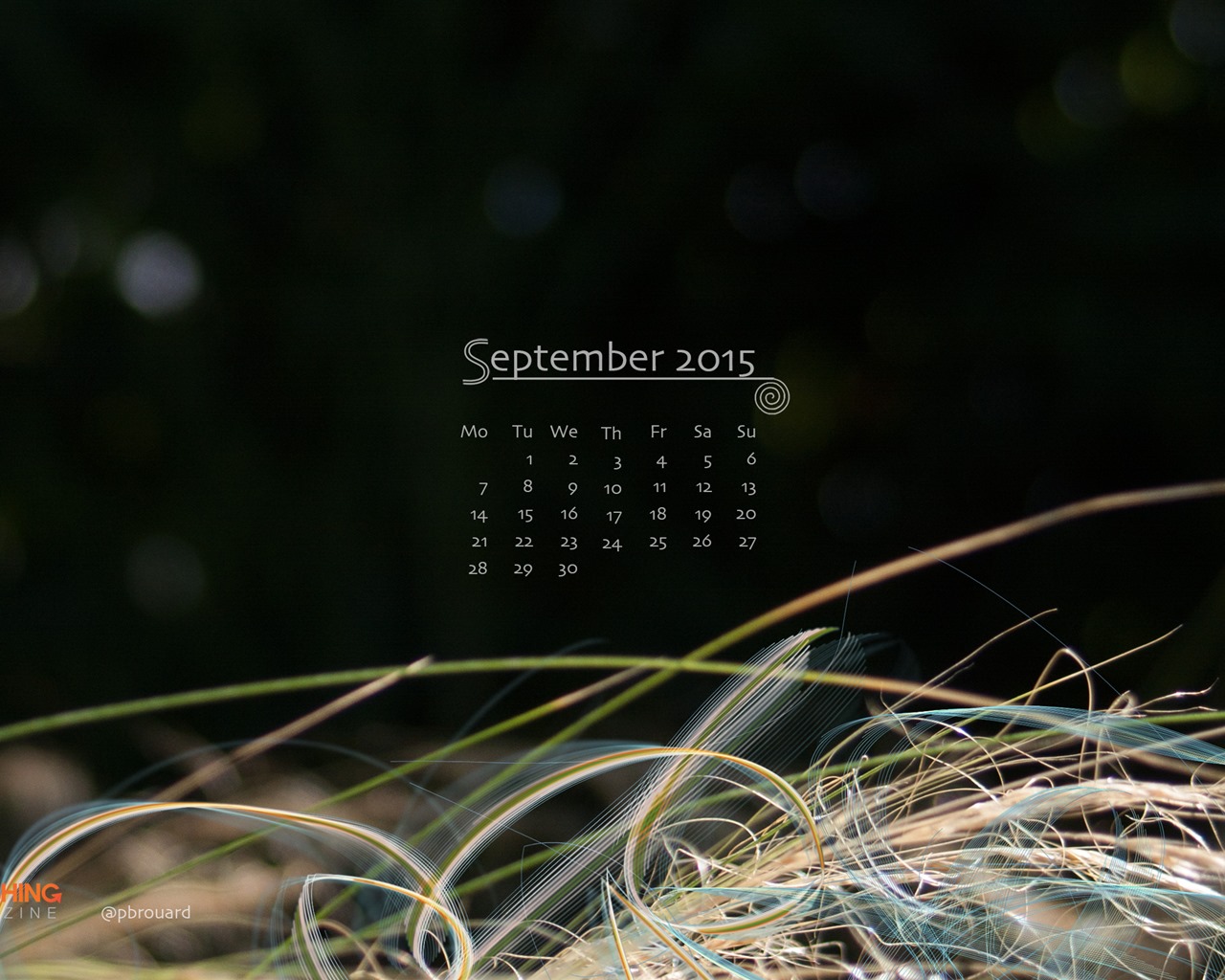 2015年9月カレンダー壁紙（2） #19 - 1280x1024