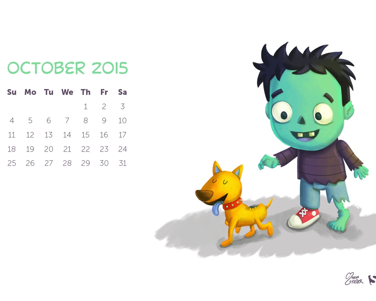 October 2015 calendar wallpaper (2) #7 - 1280x1024