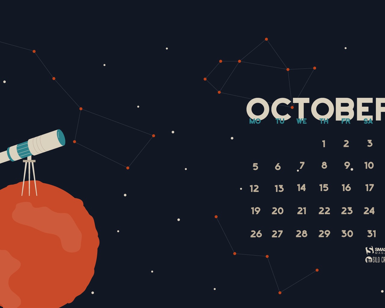 October 2015 calendar wallpaper (2) #9 - 1280x1024