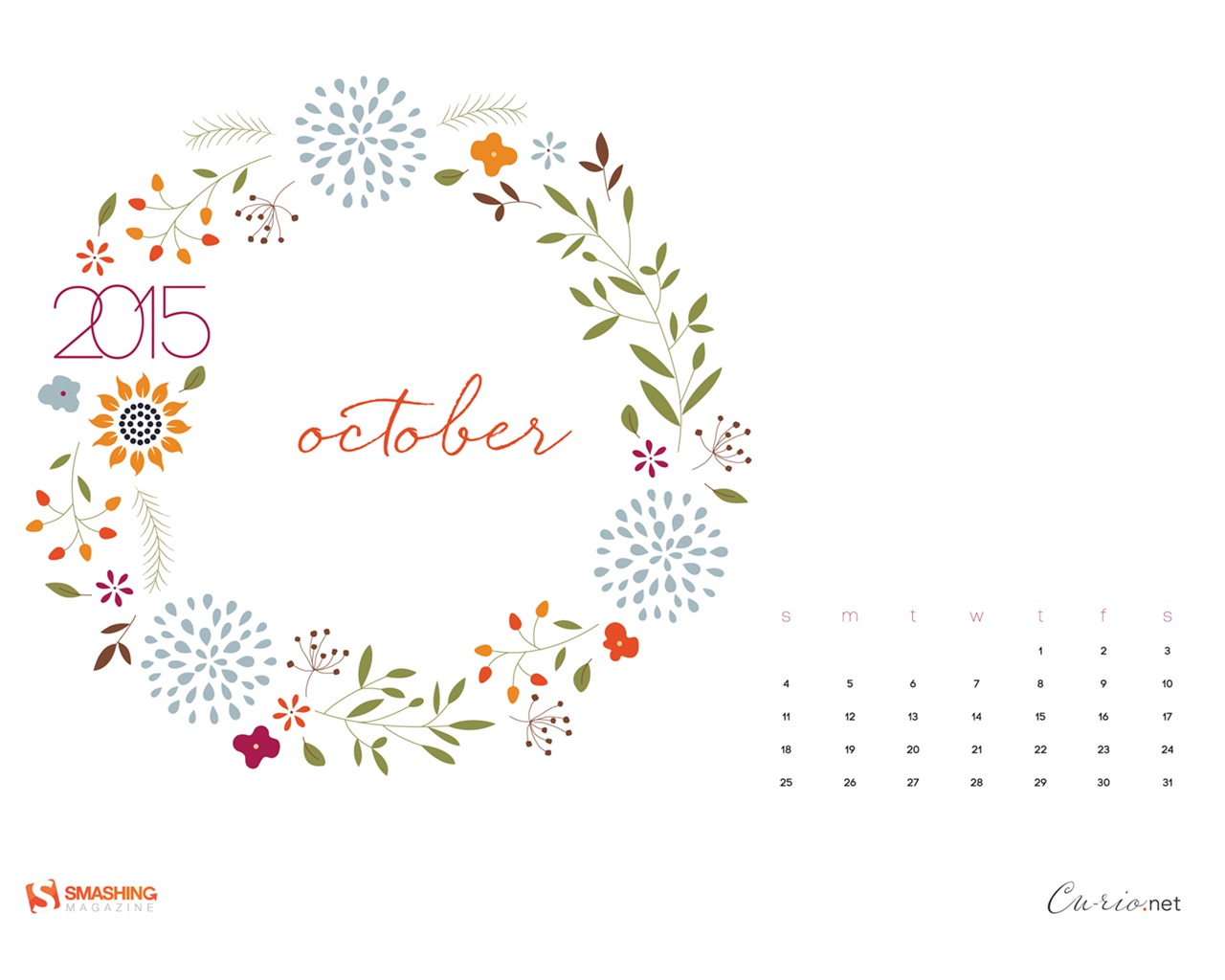 October 2015 calendar wallpaper (2) #11 - 1280x1024