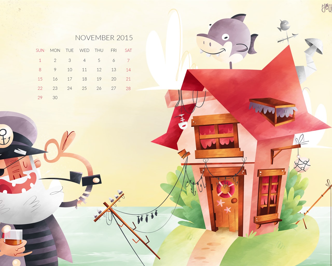 November 2015 Kalender Wallpaper (2) #10 - 1280x1024