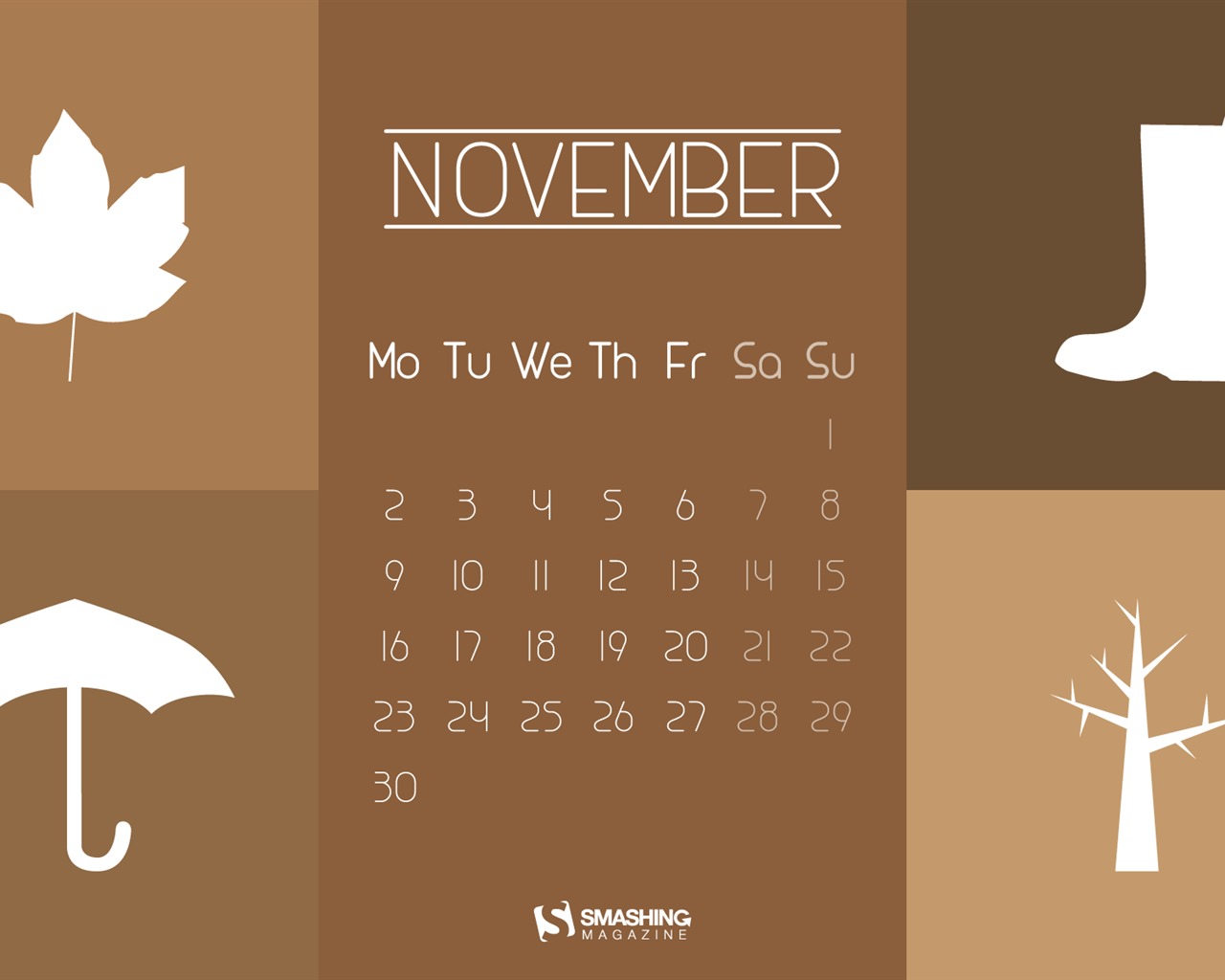 November 2015 Kalender Wallpaper (2) #12 - 1280x1024