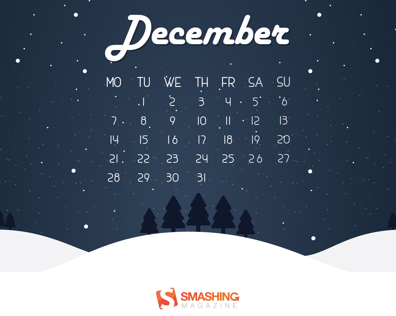 Декабрь 2015 Календарь обои (2) #7 - 1280x1024