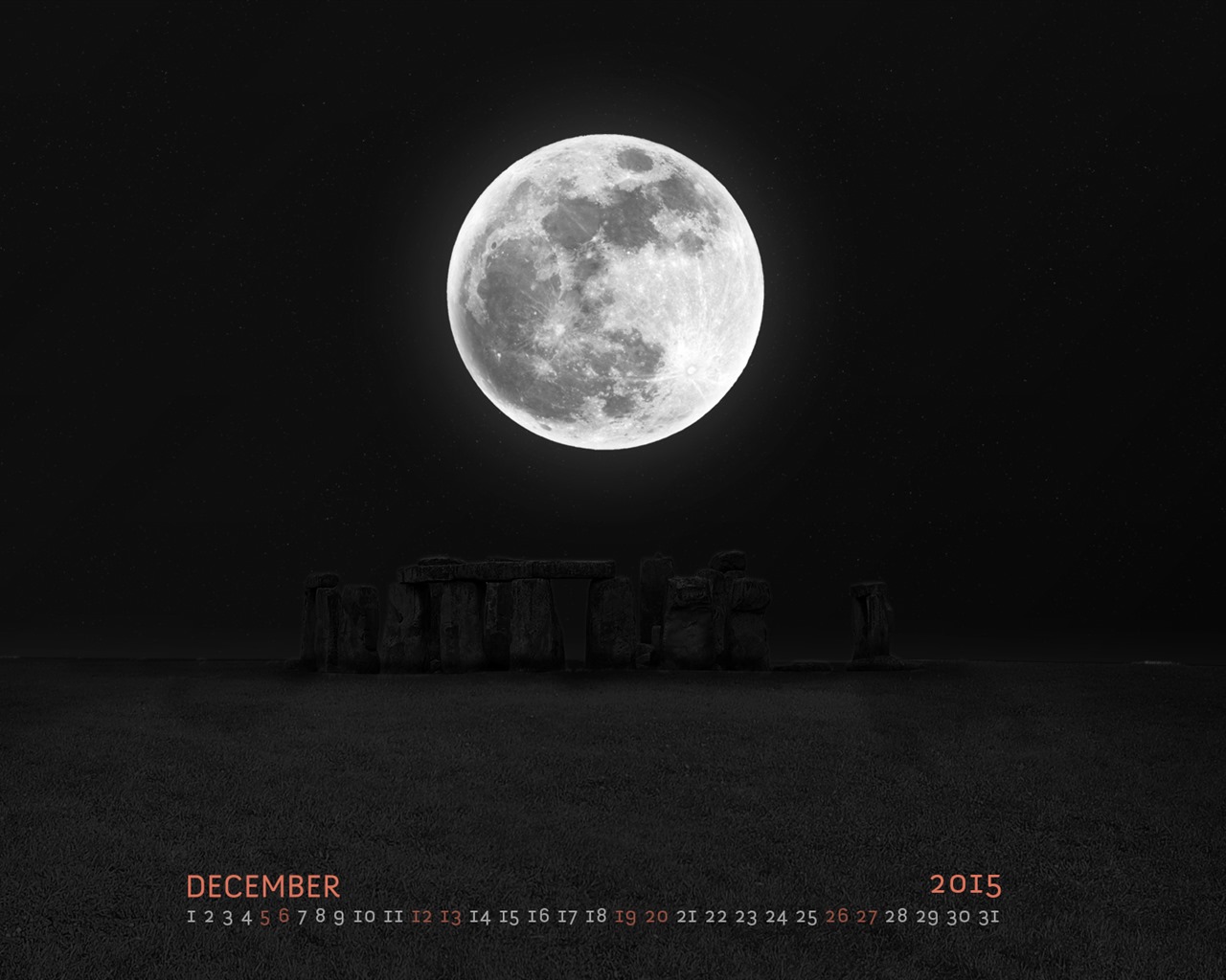 December 2015 Calendar wallpaper (2) #19 - 1280x1024