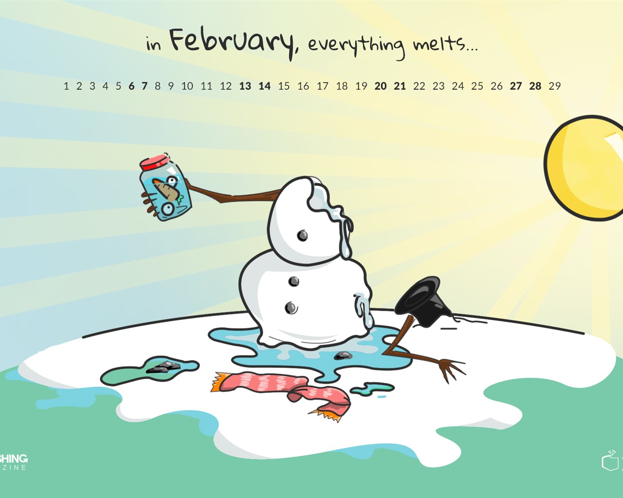 February 2016 Calendar wallpaper (1) #16 - 1280x1024