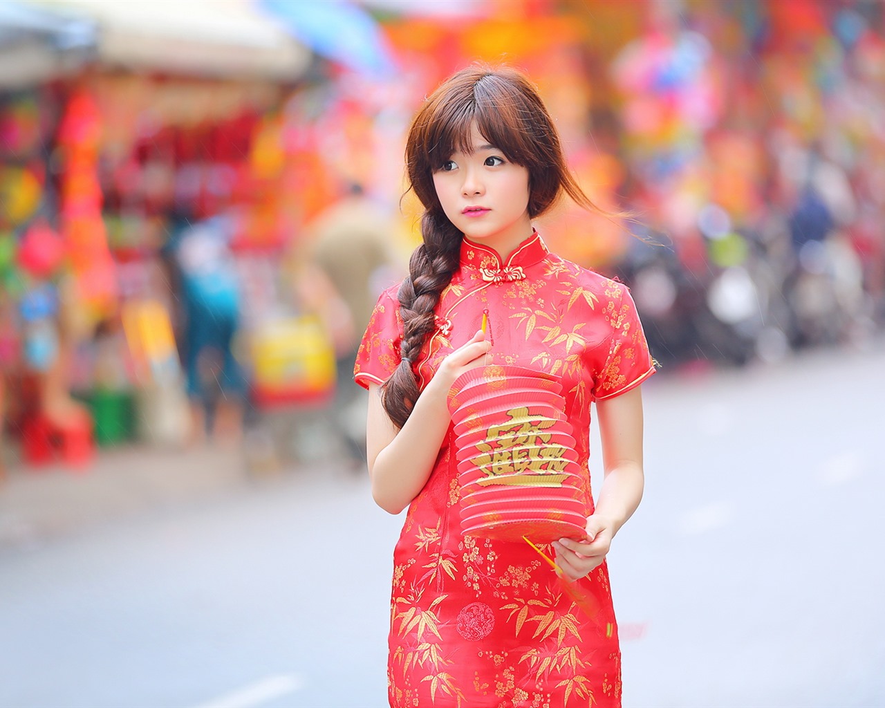 Čistá a krásná mladá Asiatka kolekce HD tapety na plochu (1) #5 - 1280x1024