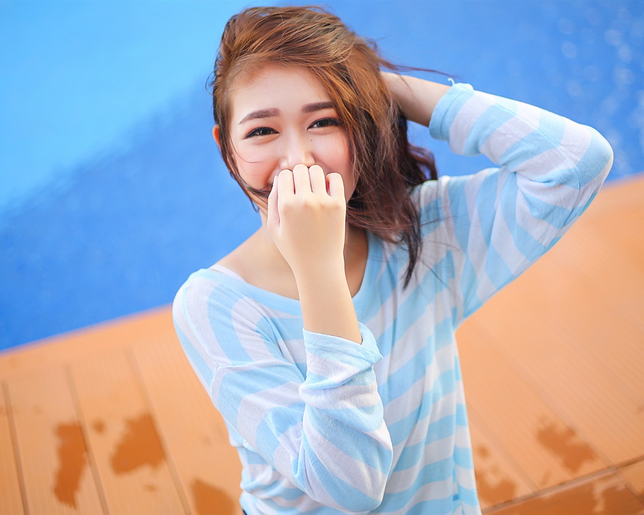 순수하고 사랑스러운 젊은 아시아 여자의 HD 월페이퍼 컬렉션 (1) #23 - 1280x1024