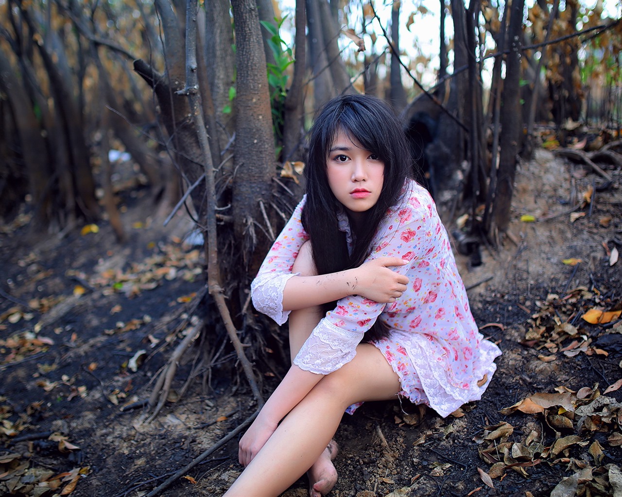 순수하고 사랑스러운 젊은 아시아 여자의 HD 월페이퍼 컬렉션 (1) #24 - 1280x1024