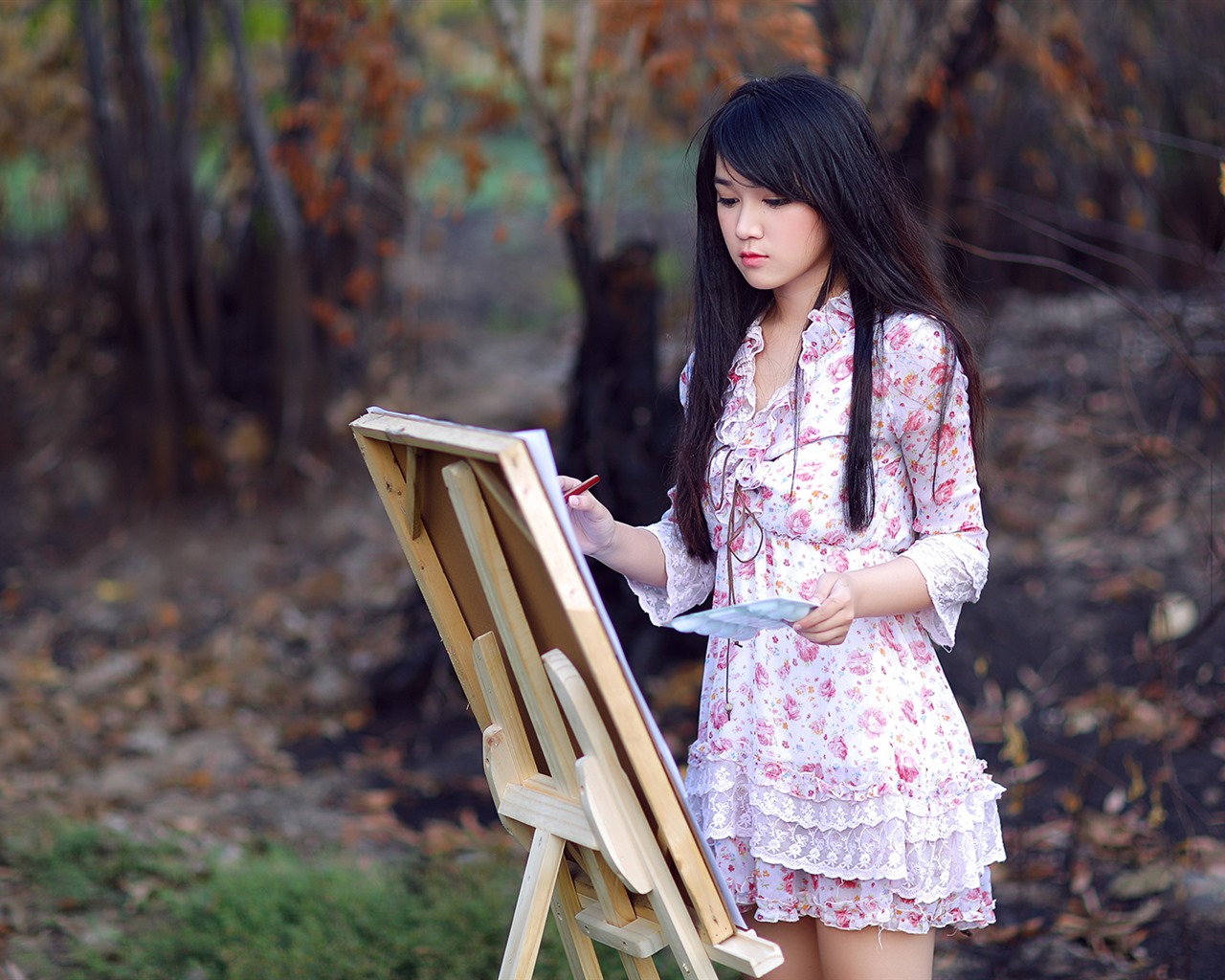 순수하고 사랑스러운 젊은 아시아 여자의 HD 월페이퍼 컬렉션 (1) #25 - 1280x1024