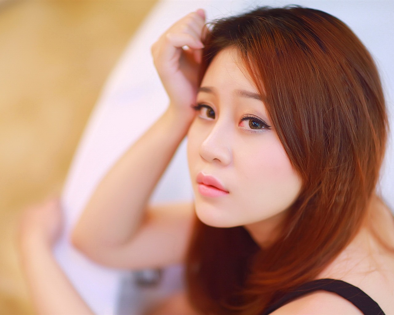 Čistá a krásná mladá Asiatka kolekce HD tapety na plochu (1) #34 - 1280x1024