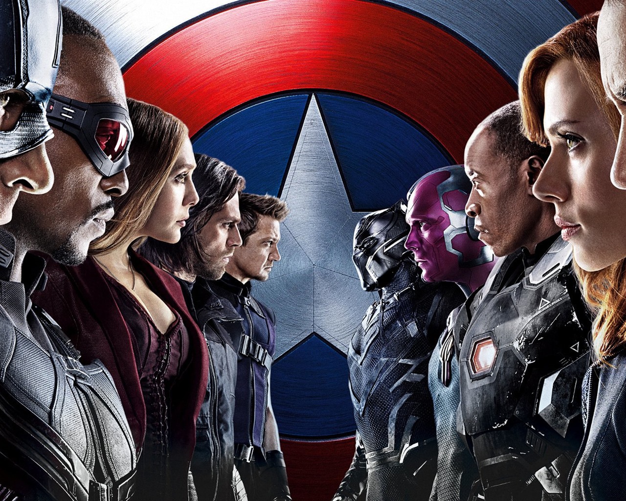 Капитан Америка: Гражданская война, обои для рабочего стола кино HD #2 - 1280x1024