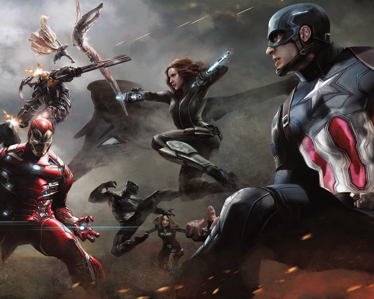 Капитан Америка: Гражданская война, обои для рабочего стола кино HD #3 - 1280x1024