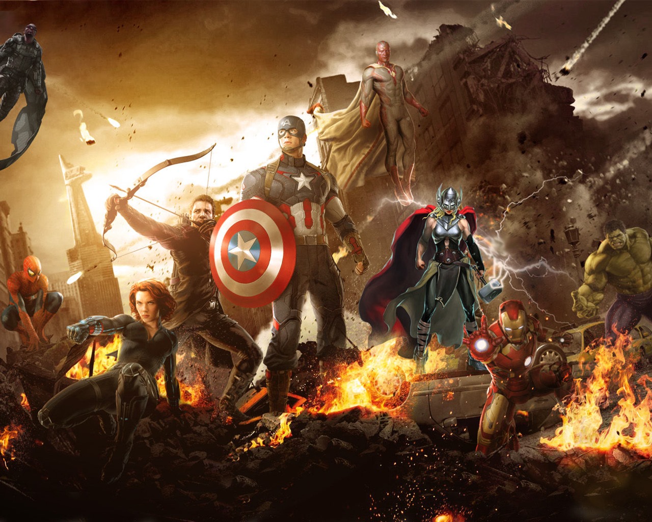Capitán América: guerra civil, fondos de pantalla de alta definición de películas #4 - 1280x1024