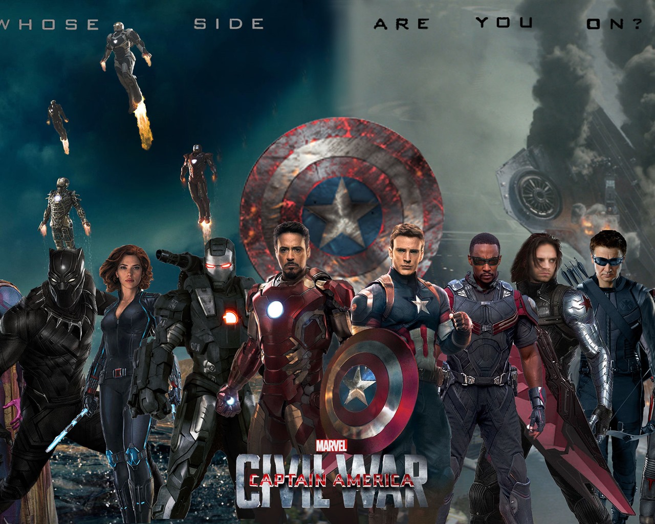 Капитан Америка: Гражданская война, обои для рабочего стола кино HD #11 - 1280x1024