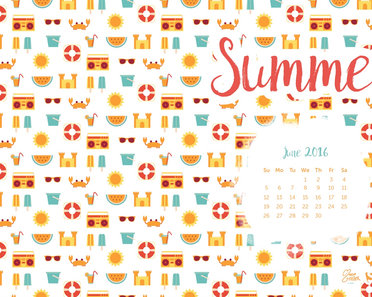June 2016 calendar wallpaper (2) #18 - 1280x1024