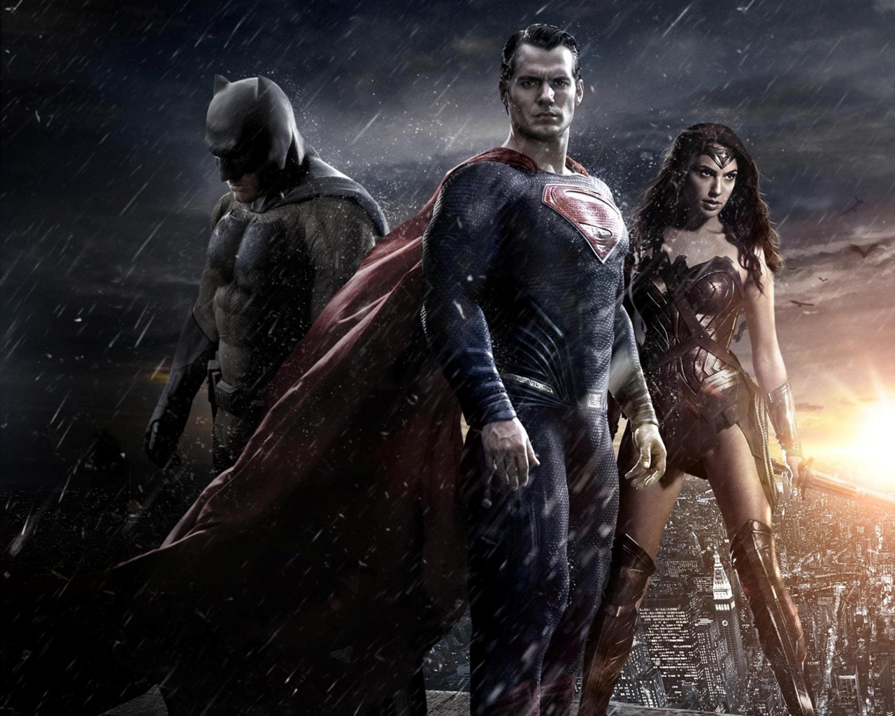 фильм HD обои Рассвет Справедливости, 2016: Бэтмен против Супермена #14 - 1280x1024