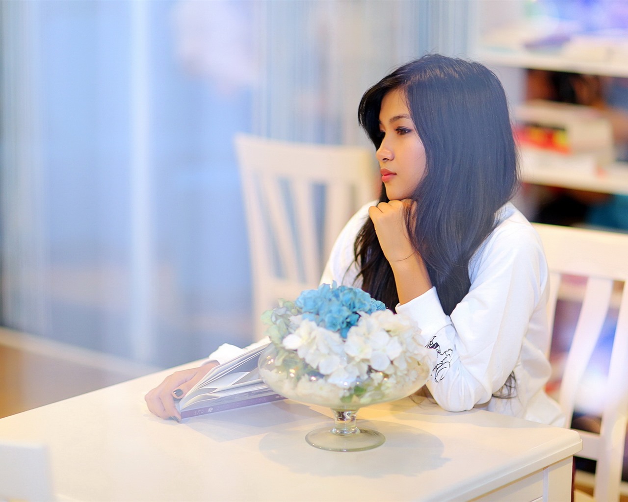 순수하고 사랑스러운 젊은 아시아 여자의 HD 월페이퍼 컬렉션 (2) #8 - 1280x1024