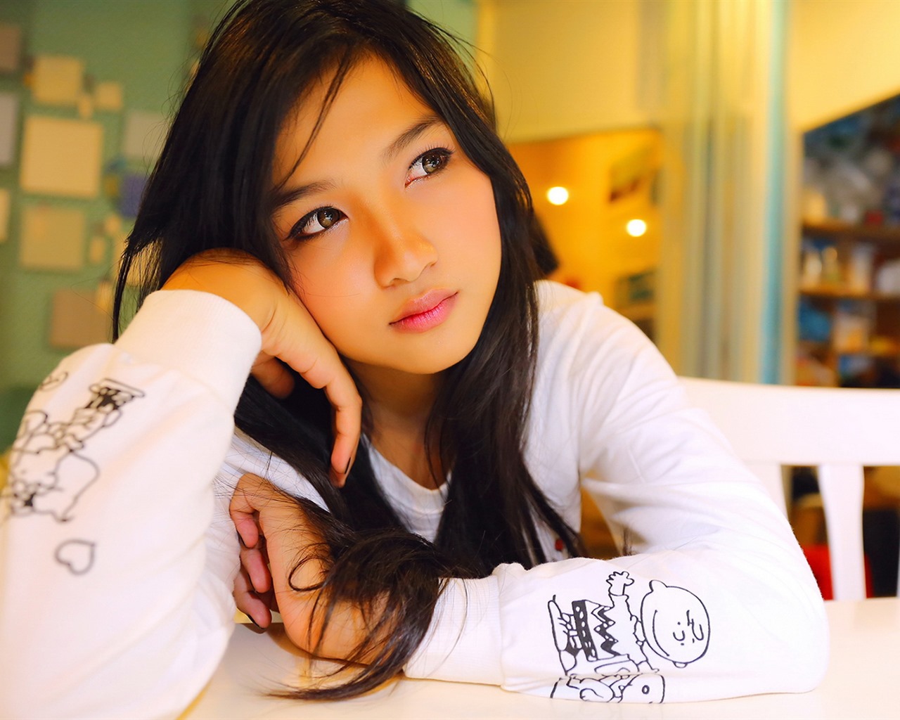Reine und schöne junge asiatische Mädchen HD-Wallpaper  Kollektion (2) #9 - 1280x1024