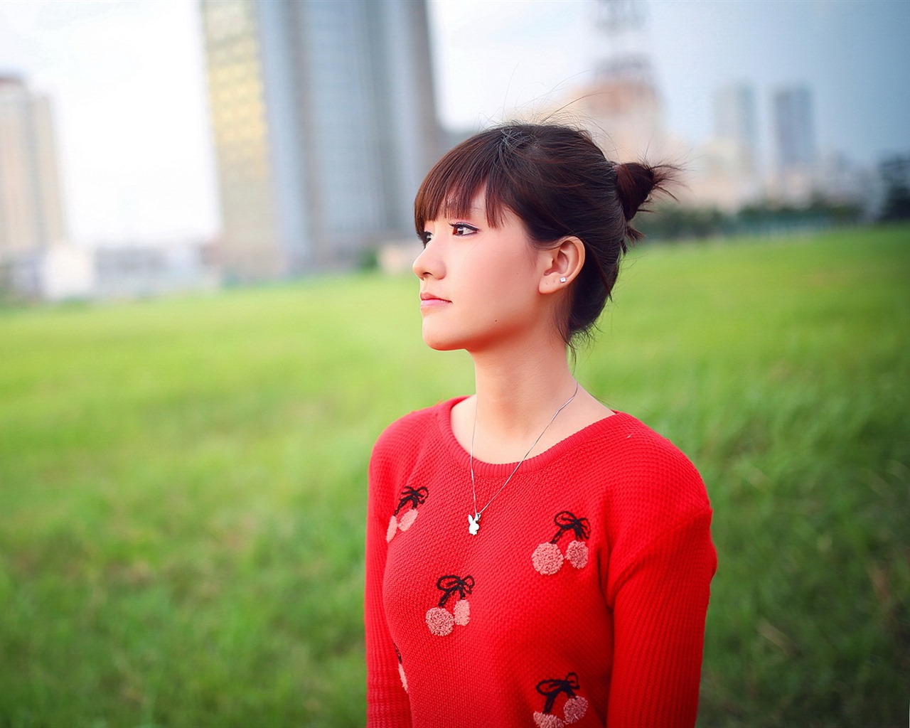 순수하고 사랑스러운 젊은 아시아 여자의 HD 월페이퍼 컬렉션 (2) #11 - 1280x1024