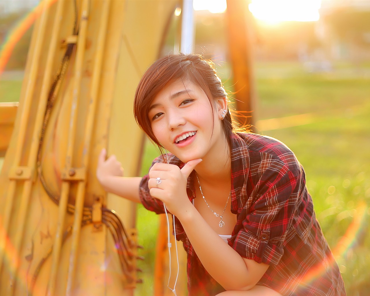 순수하고 사랑스러운 젊은 아시아 여자의 HD 월페이퍼 컬렉션 (2) #13 - 1280x1024