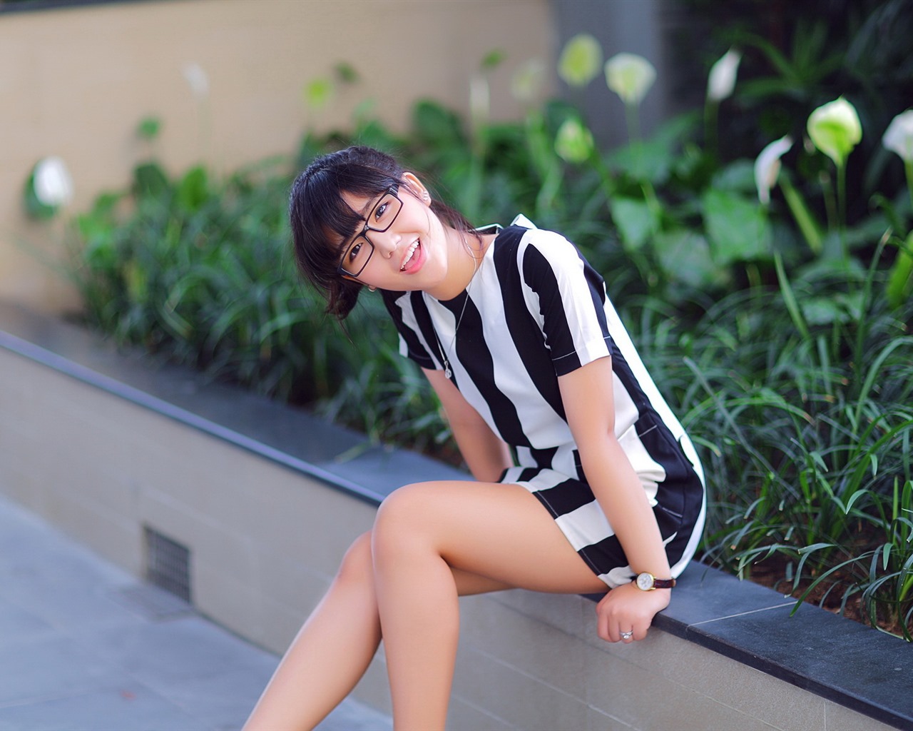 Reine und schöne junge asiatische Mädchen HD-Wallpaper  Kollektion (2) #20 - 1280x1024