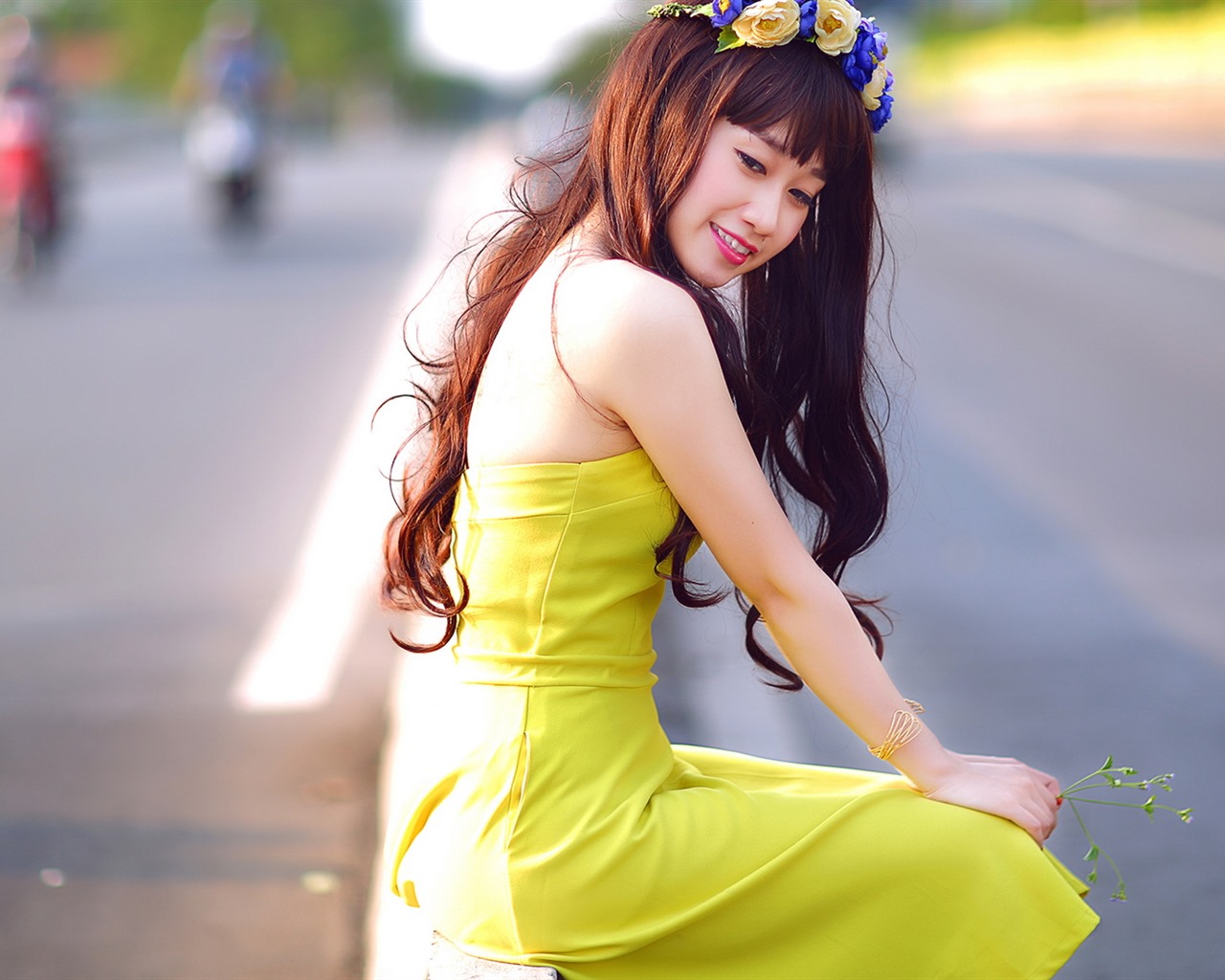 Reine und schöne junge asiatische Mädchen HD-Wallpaper  Kollektion (2) #27 - 1280x1024