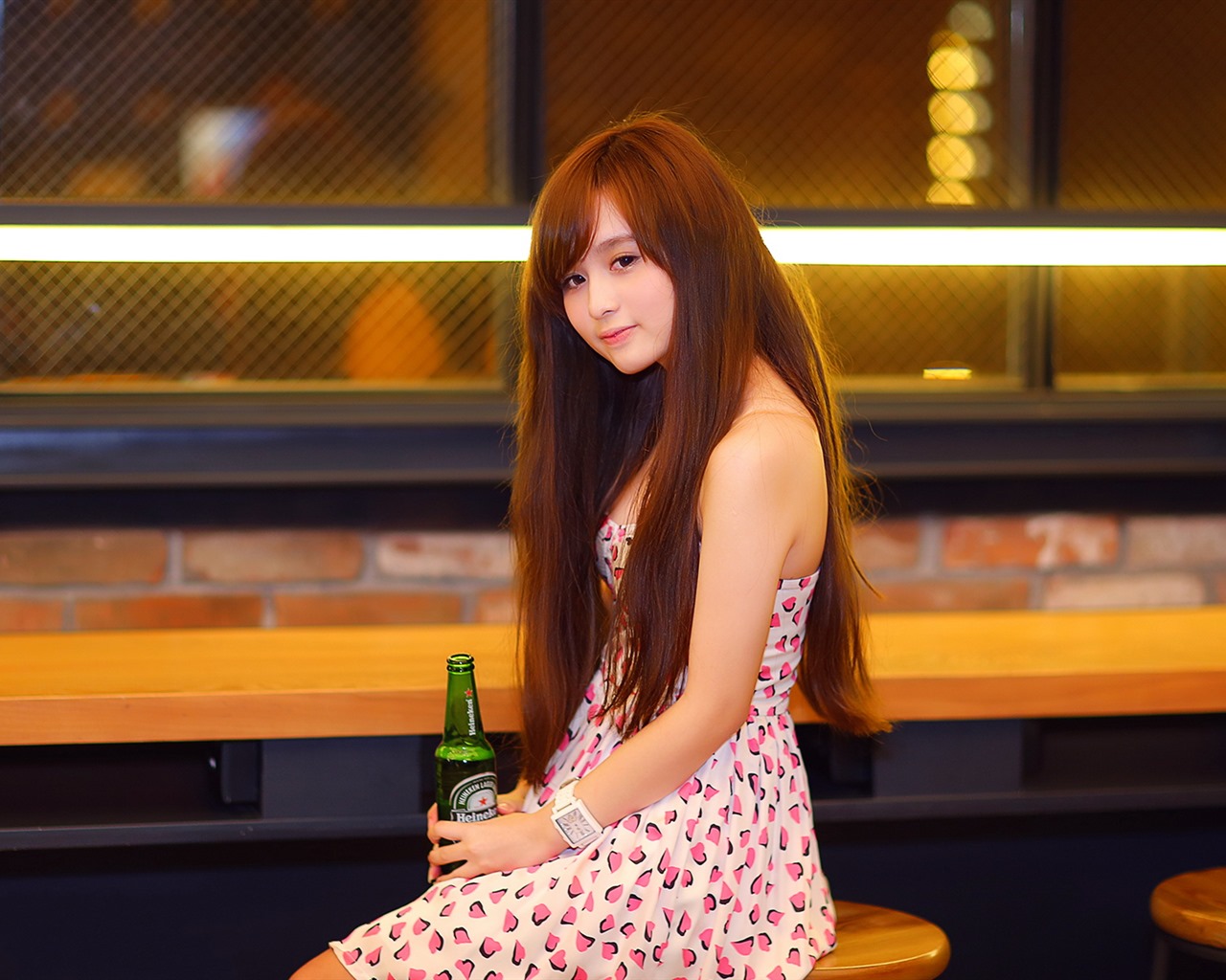 Reine und schöne junge asiatische Mädchen HD-Wallpaper  Kollektion (2) #39 - 1280x1024