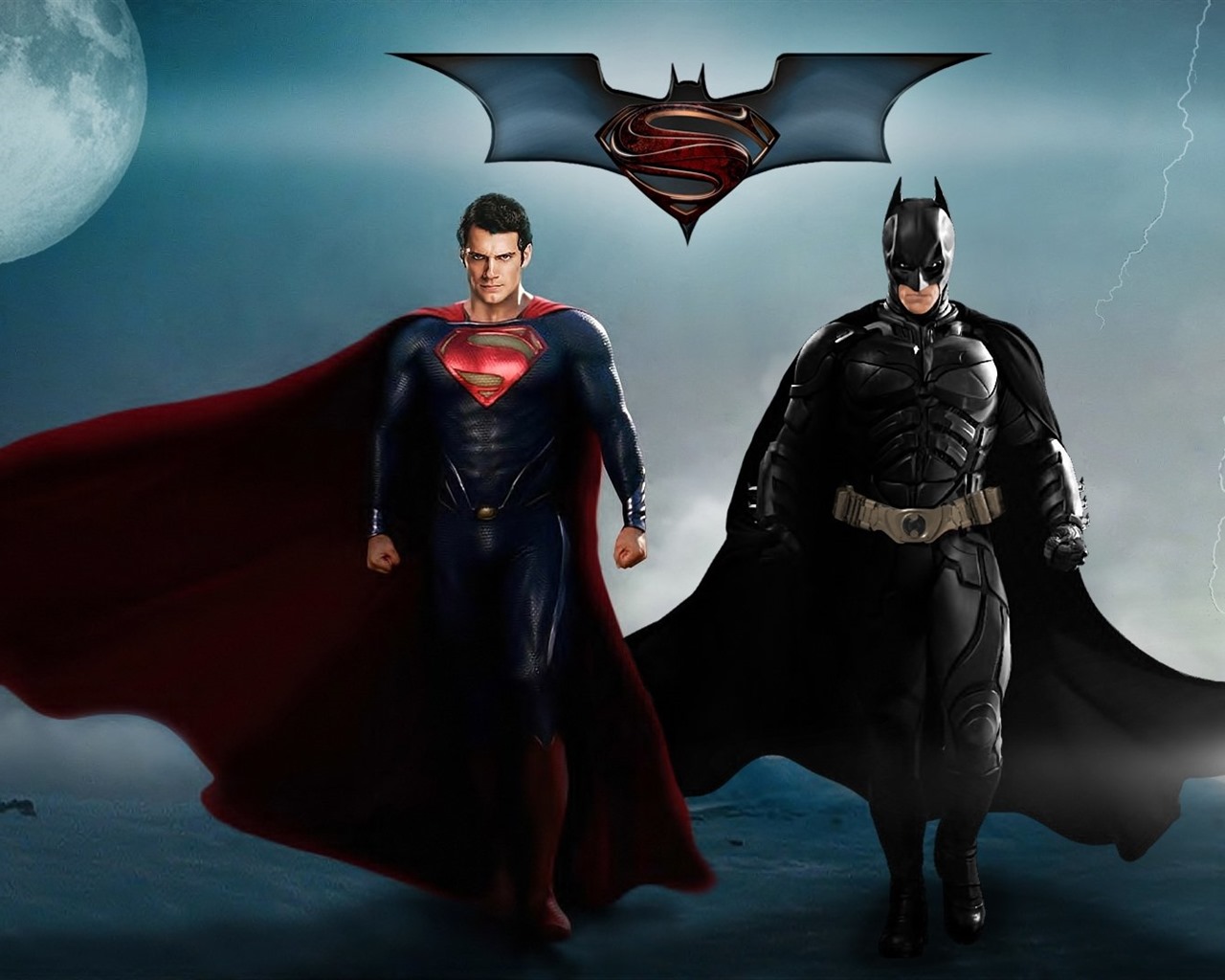 фильм HD обои Рассвет Справедливости, 2016: Бэтмен против Супермена #2 - 1280x1024