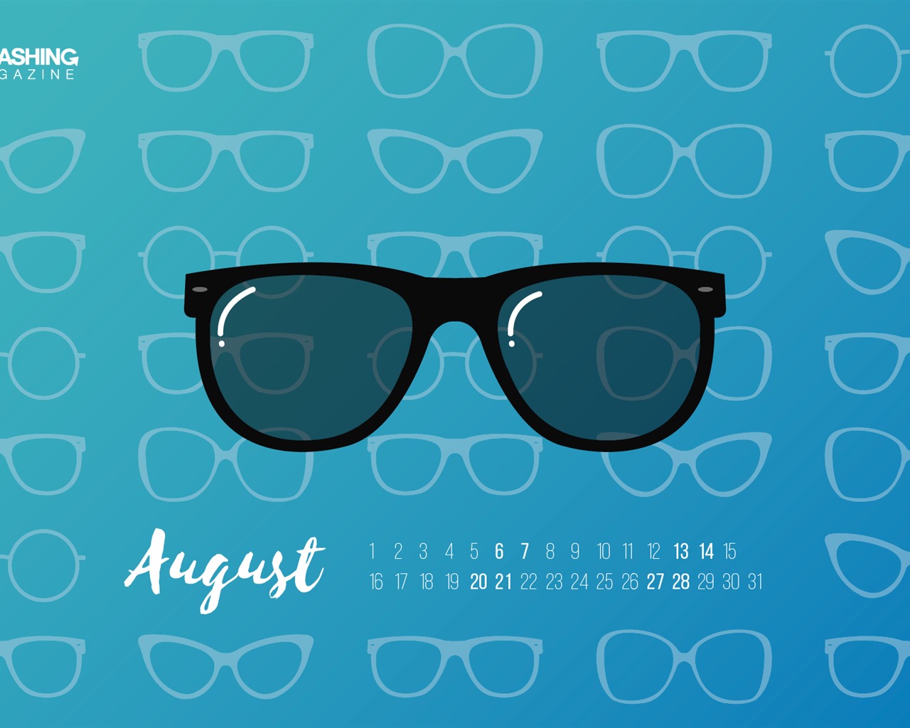 Август 2016 обои календарь (2) #16 - 1280x1024