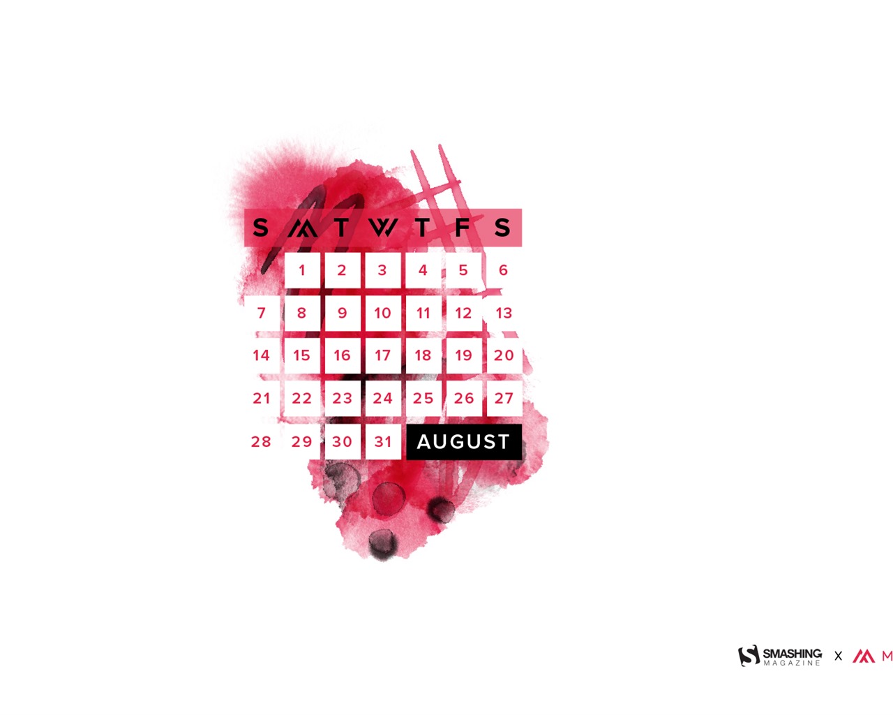 Август 2016 обои календарь (2) #18 - 1280x1024