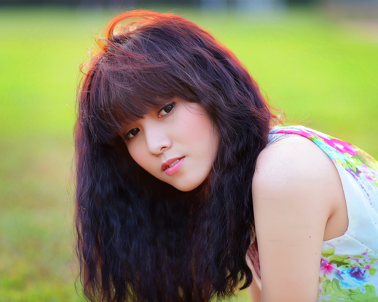 순수하고 사랑스러운 젊은 아시아 여자의 HD 월페이퍼 컬렉션 (3) #1 - 1280x1024