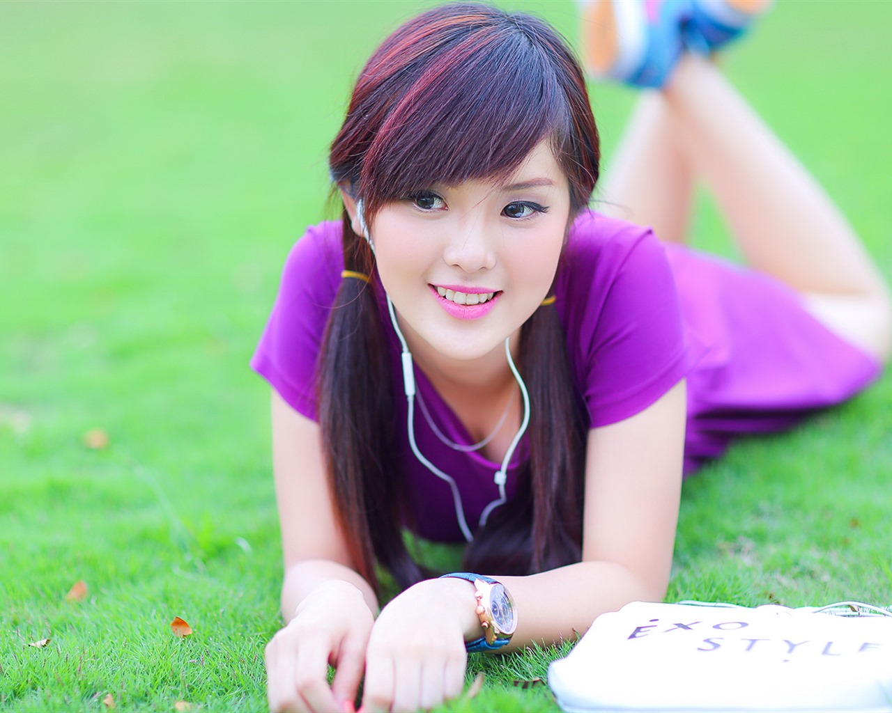 순수하고 사랑스러운 젊은 아시아 여자의 HD 월페이퍼 컬렉션 (3) #19 - 1280x1024