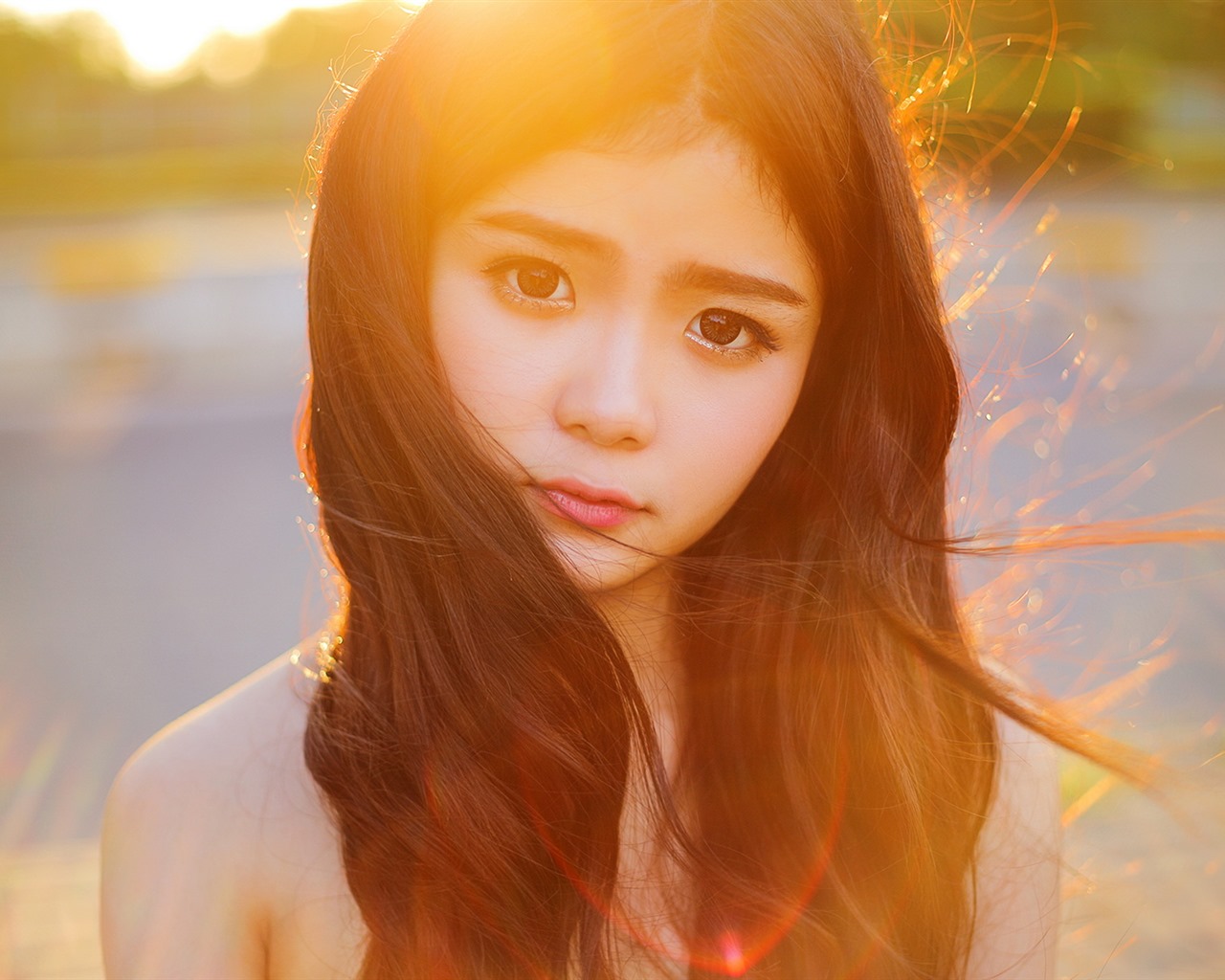 순수하고 사랑스러운 젊은 아시아 여자의 HD 월페이퍼 컬렉션 (3) #21 - 1280x1024