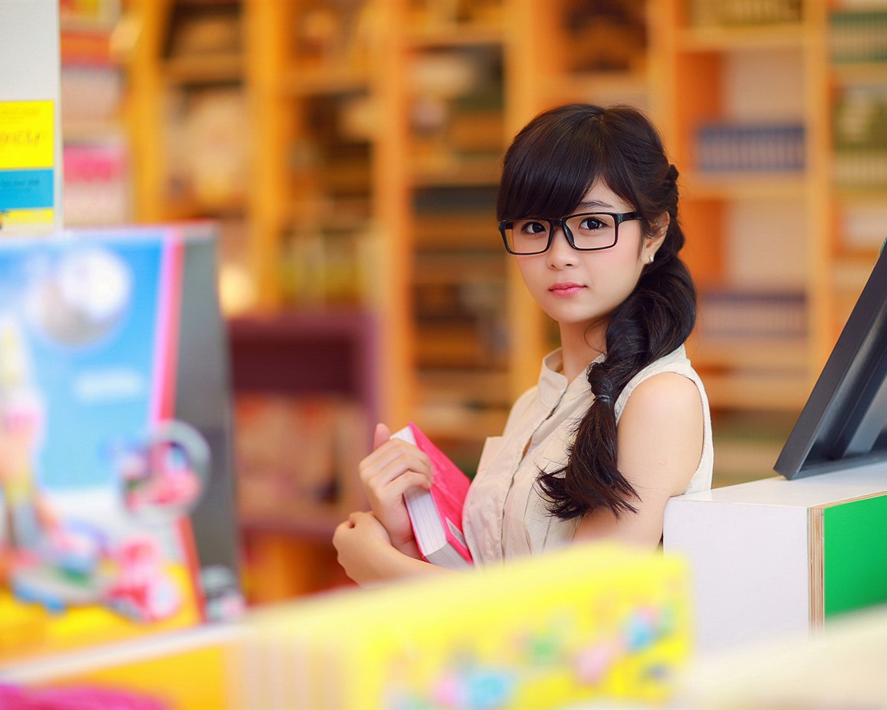 Reine und schöne junge asiatische Mädchen HD-Wallpaper  Kollektion (3) #25 - 1280x1024