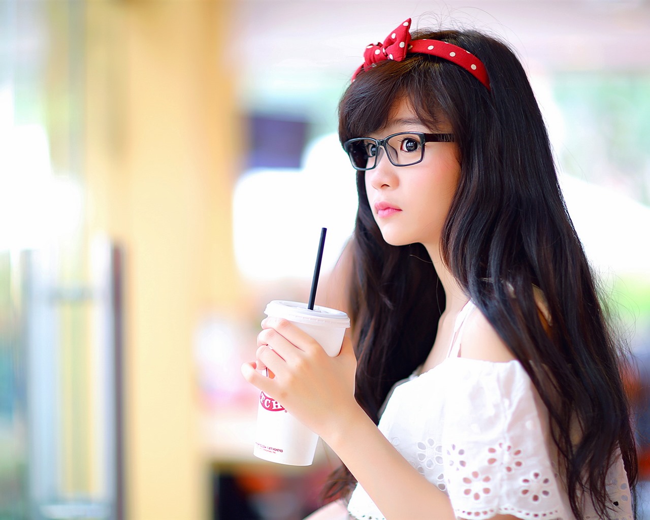 Pure and lovely young Asian girl HD wallpapers collection (3) #32 - 1280x1024