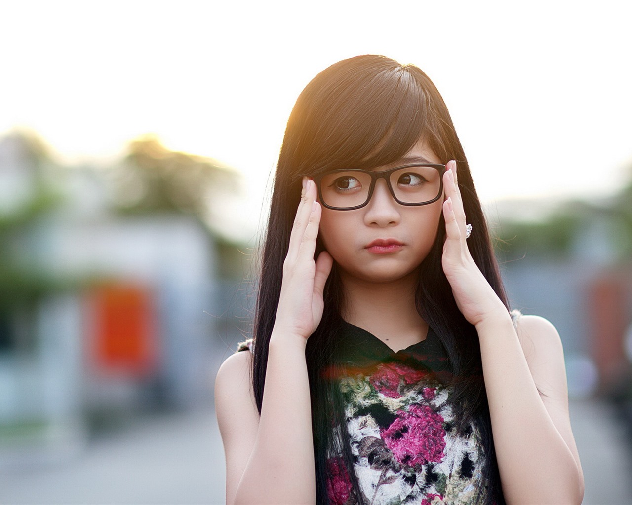 순수하고 사랑스러운 젊은 아시아 여자의 HD 월페이퍼 컬렉션 (3) #34 - 1280x1024