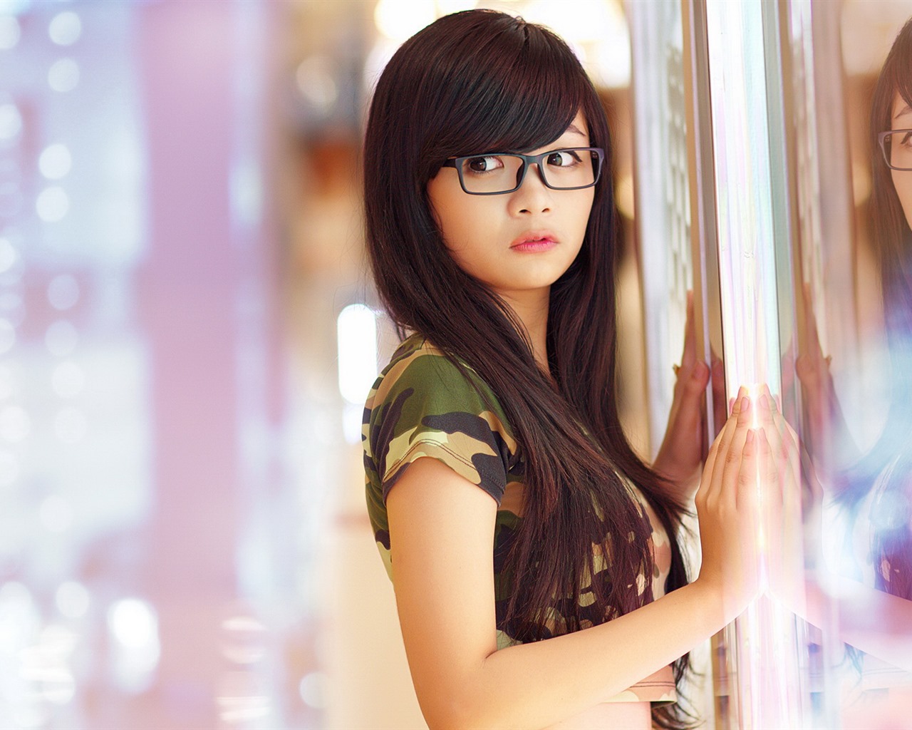 순수하고 사랑스러운 젊은 아시아 여자의 HD 월페이퍼 컬렉션 (3) #36 - 1280x1024