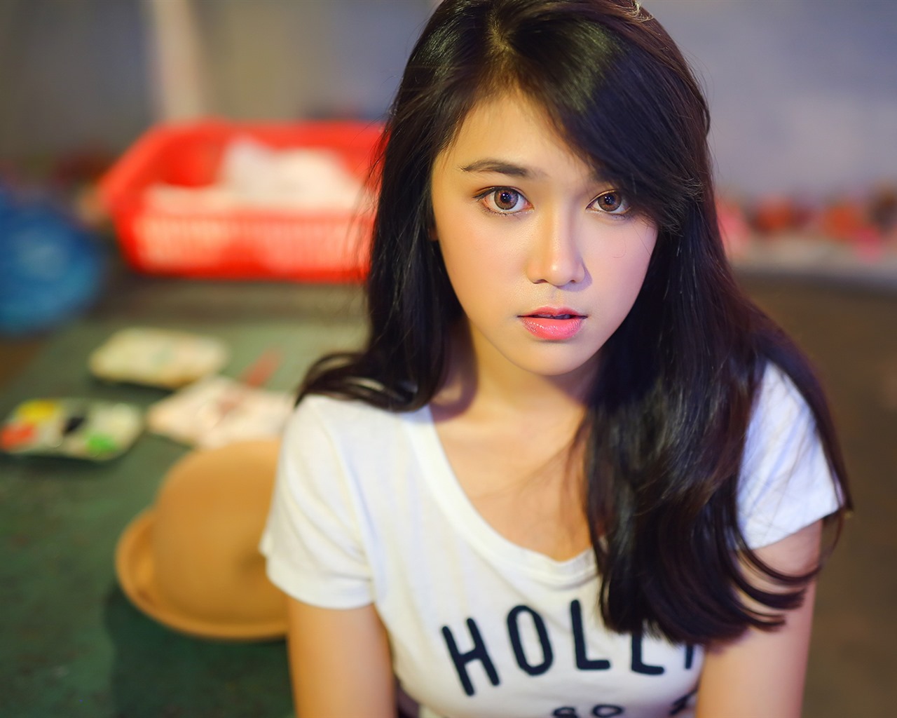 Reine und schöne junge asiatische Mädchen HD-Wallpaper  Kollektion (3) #40 - 1280x1024