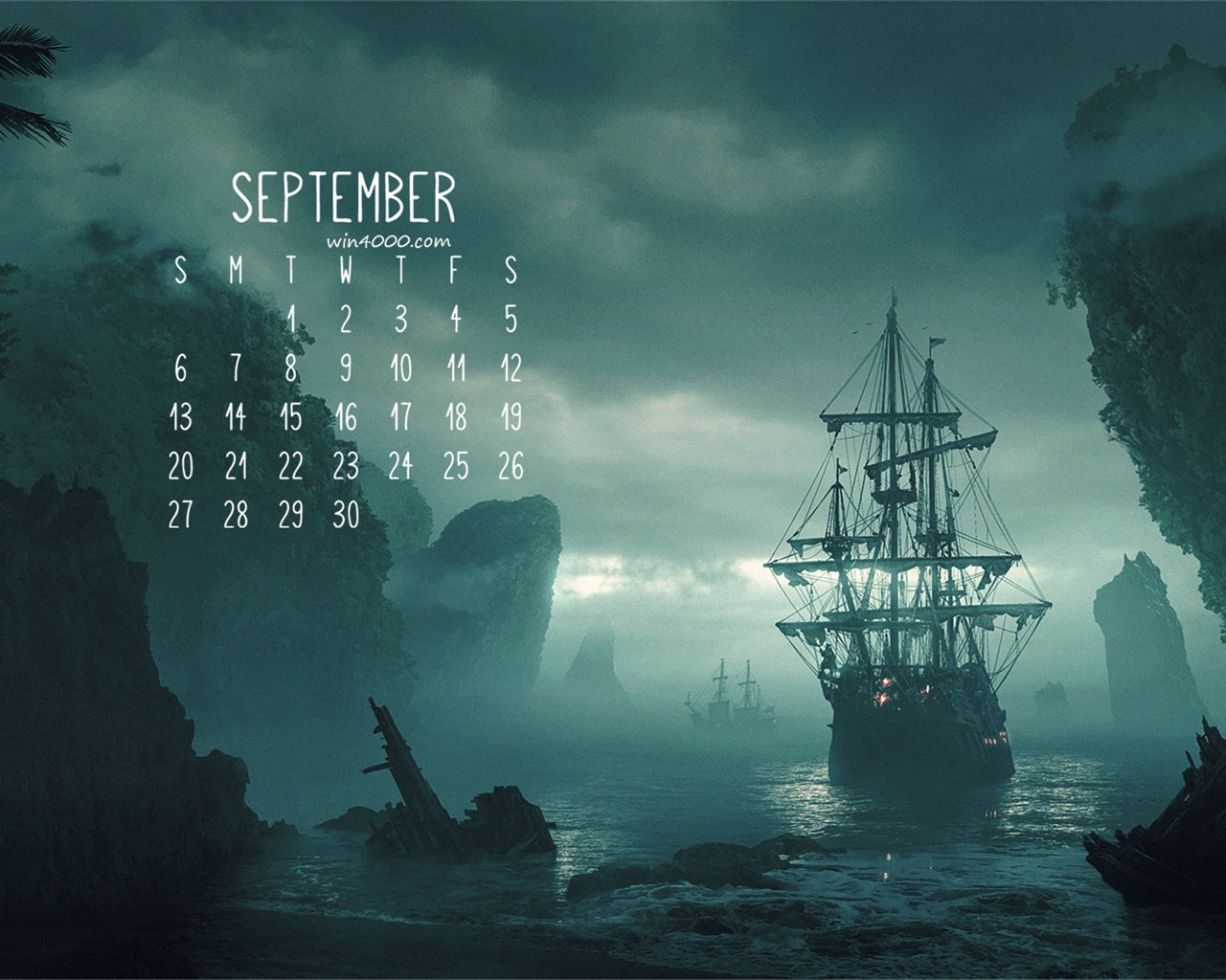 De septiembre de fondo de pantalla de calendario el año 2016 (1) #2 - 1280x1024