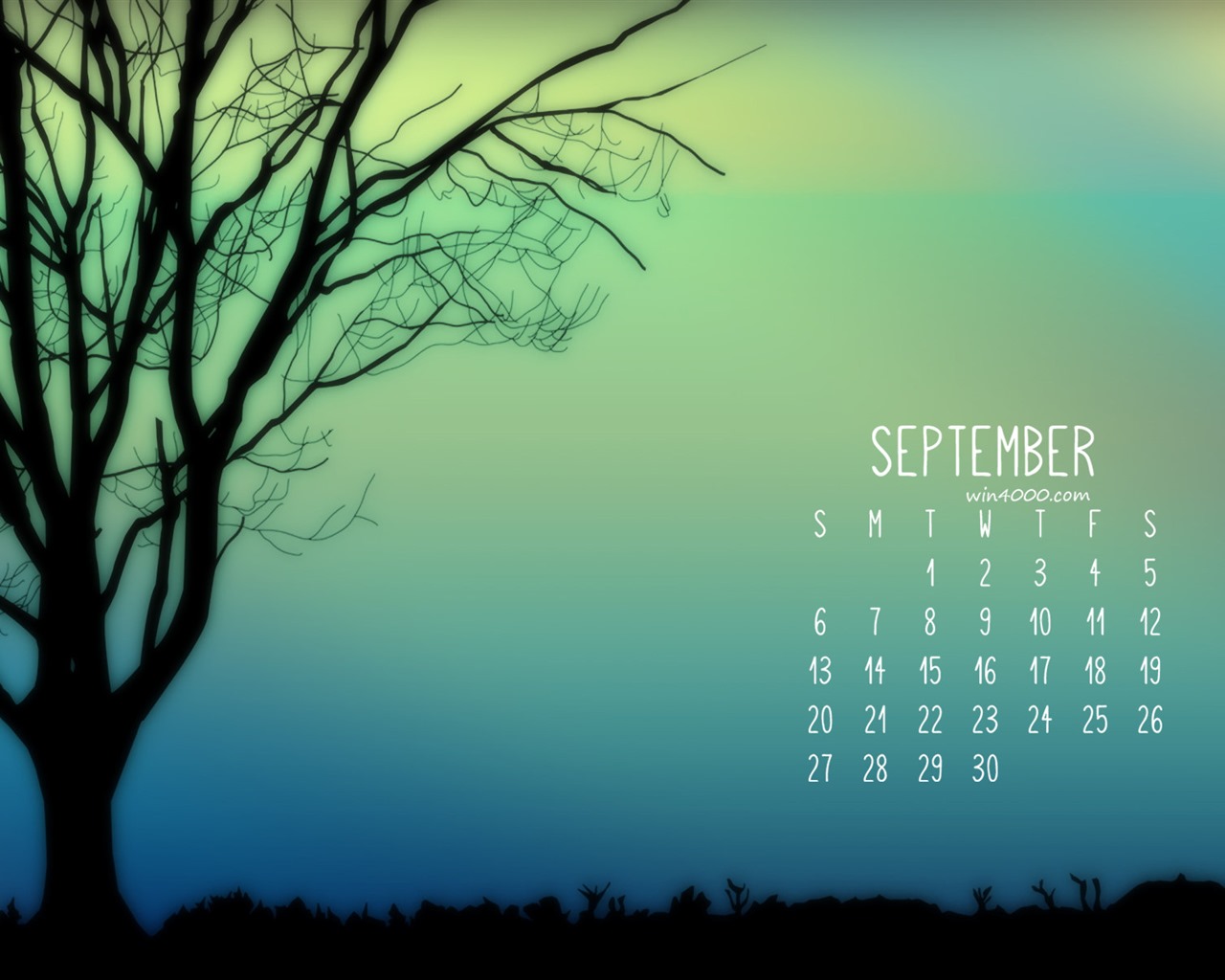 De septiembre de fondo de pantalla de calendario el año 2016 (2) #5 - 1280x1024