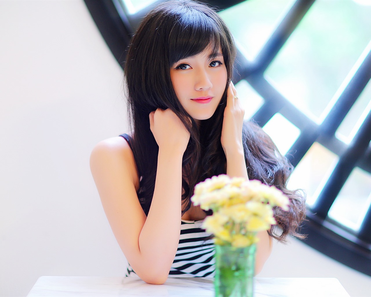순수하고 사랑스러운 젊은 아시아 여자의 HD 월페이퍼 컬렉션 (4) #7 - 1280x1024