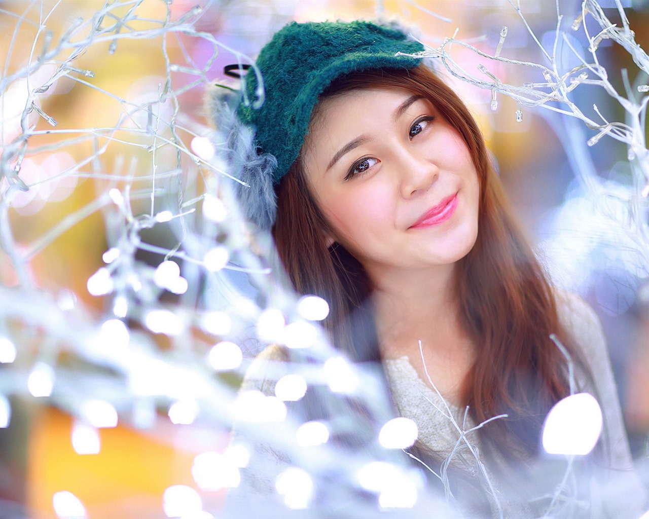 순수하고 사랑스러운 젊은 아시아 여자의 HD 월페이퍼 컬렉션 (4) #15 - 1280x1024