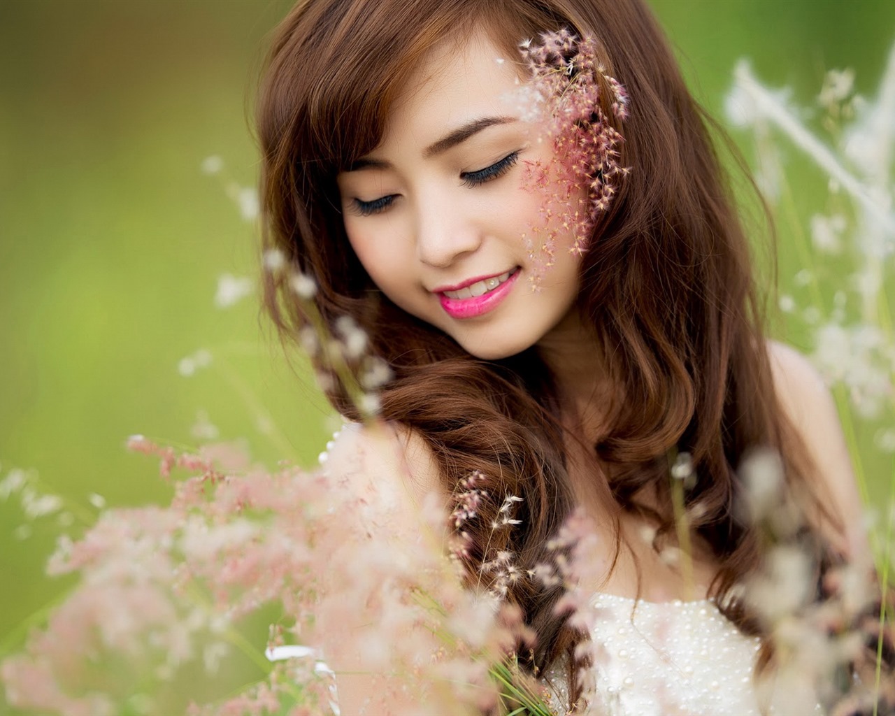 Reine und schöne junge asiatische Mädchen HD-Wallpaper  Kollektion (4) #24 - 1280x1024