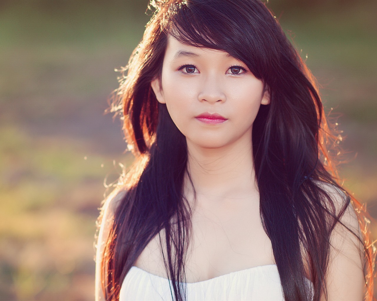 순수하고 사랑스러운 젊은 아시아 여자의 HD 월페이퍼 컬렉션 (4) #25 - 1280x1024