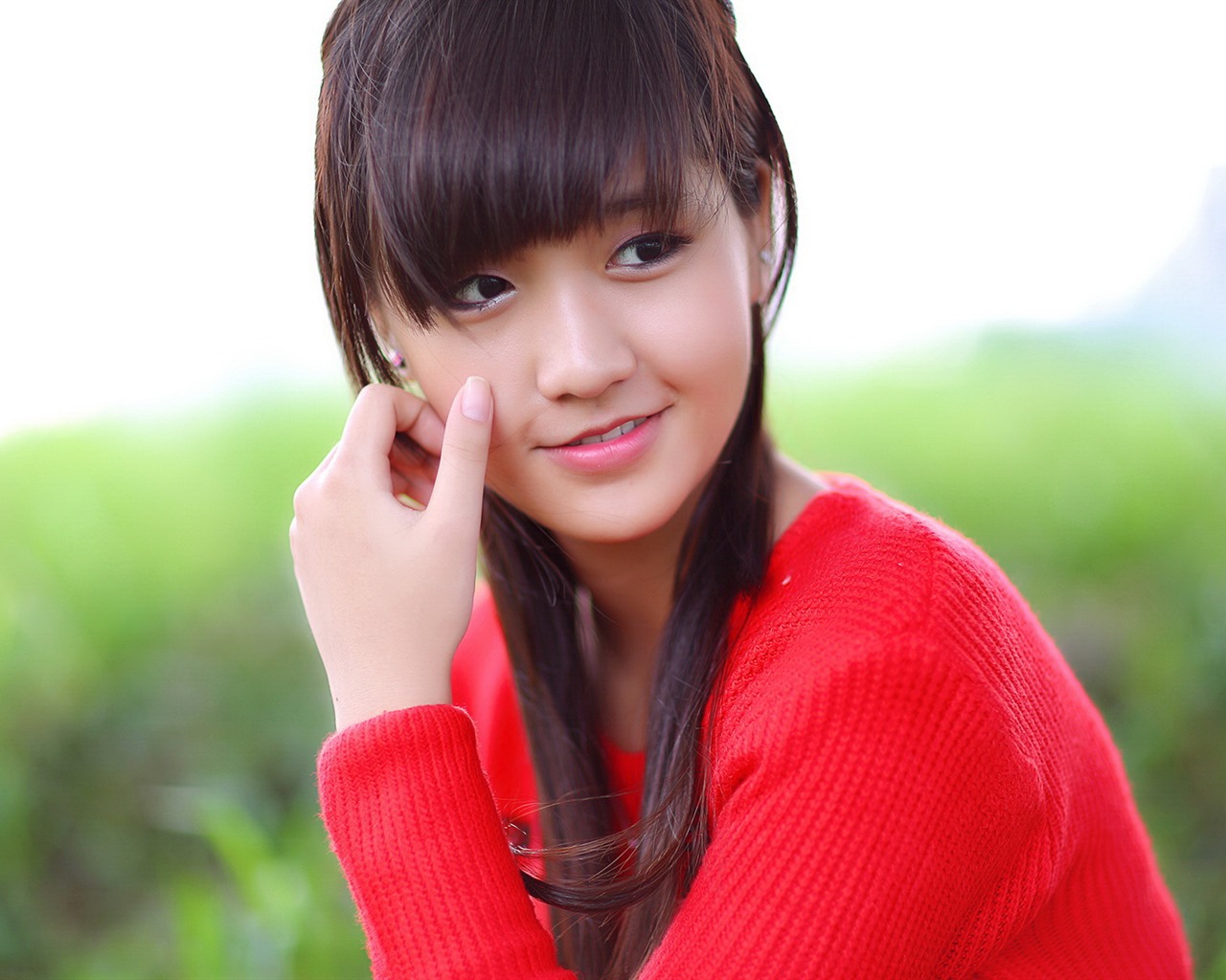 순수하고 사랑스러운 젊은 아시아 여자의 HD 월페이퍼 컬렉션 (4) #28 - 1280x1024